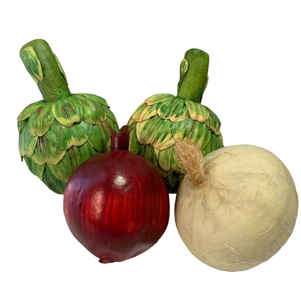Life Size Vegetables Realistic Avocado Onion Pomegranate Veggies Farmhouse Decor
